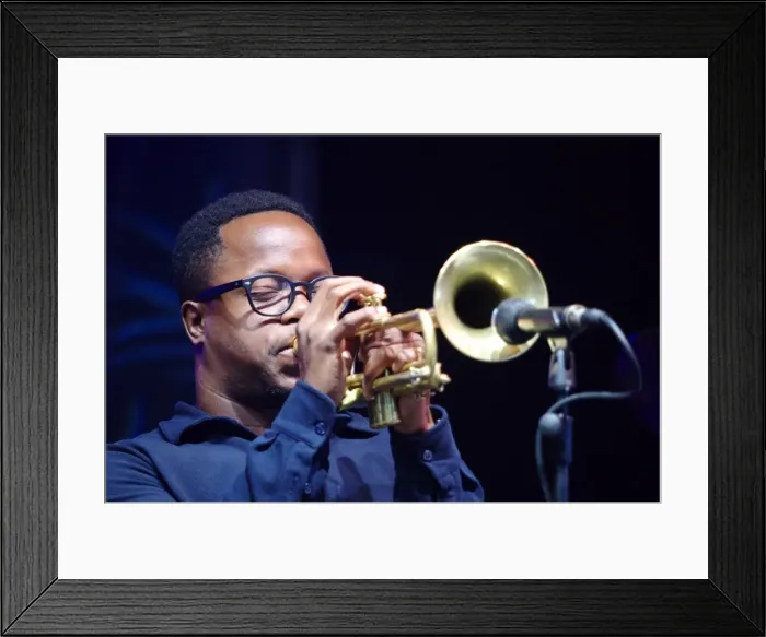 Framed Print : Ambrose Akinmusire, Love Supreme Jazz Festival, Glynde Place, East Sussex, 2015. Artist Framed Print : Ambrose Akinmusire, Love Supreme Jazz Festival, Glynde Place, East Sussex, 2015. Artist