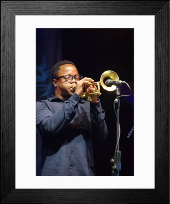 Framed Print : Ambrose Akinmusire, Love Supreme Jazz Festival, Glynde Place, East Sussex, 2015. Artist Framed Print : Ambrose Akinmusire, Love Supreme Jazz Festival, Glynde Place, East Sussex, 2015. Artist