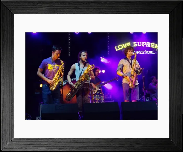 Framed Print : Mak Murtic, R Muscat ands Silas, Love Supreme Jazz Festival, Glynde Place, East Sussex, 2015 Framed Print : Mak Murtic, R Muscat ands Silas, Love Supreme Jazz Festival, Glynde Place, East Sussex, 2015
