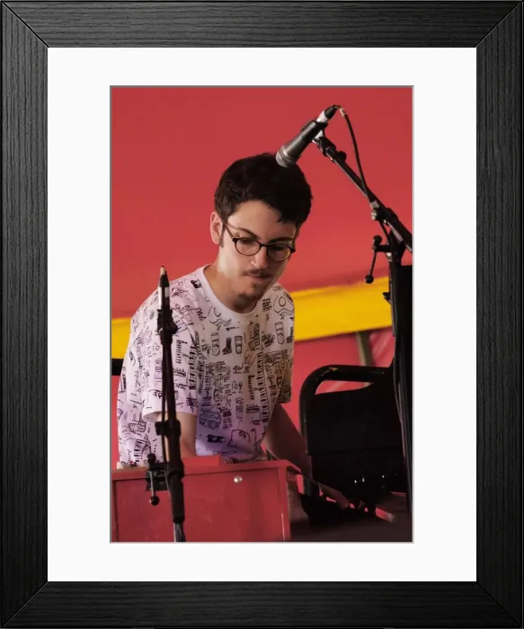 Framed Print : Elliott Galvin, Love Supreme Jazz Festival, Glynde Place, East Sussex, 2015. Artist Framed Print : Elliott Galvin, Love Supreme Jazz Festival, Glynde Place, East Sussex, 2015. Artist