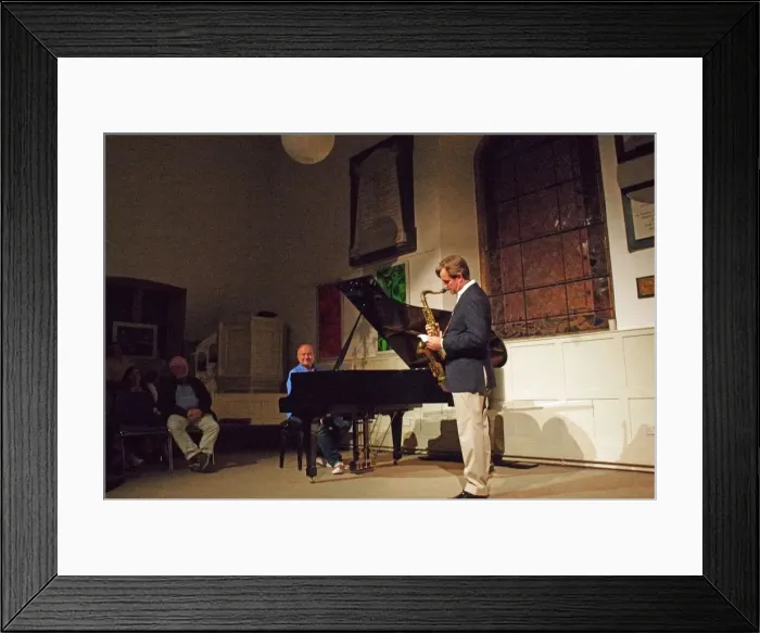 Framed Print : Brian Kellock and T Smith, Illminster Arts Centre, Illminster, Somerset, 2015. Artist Framed Print : Brian Kellock and T Smith, Illminster Arts Centre, Illminster, Somerset, 2015. Artist