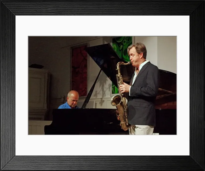 Framed Print : Brian Kellock and T Smith, Illminster Arts Centre, Illminster, Somerset, 2015. Artist Framed Print : Brian Kellock and T Smith, Illminster Arts Centre, Illminster, Somerset, 2015. Artist