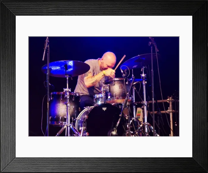 Framed Print : David King, Love Supreme Jazz Festival, Glynde Place, East Sussex, 2015. Artist: Brian O Connor