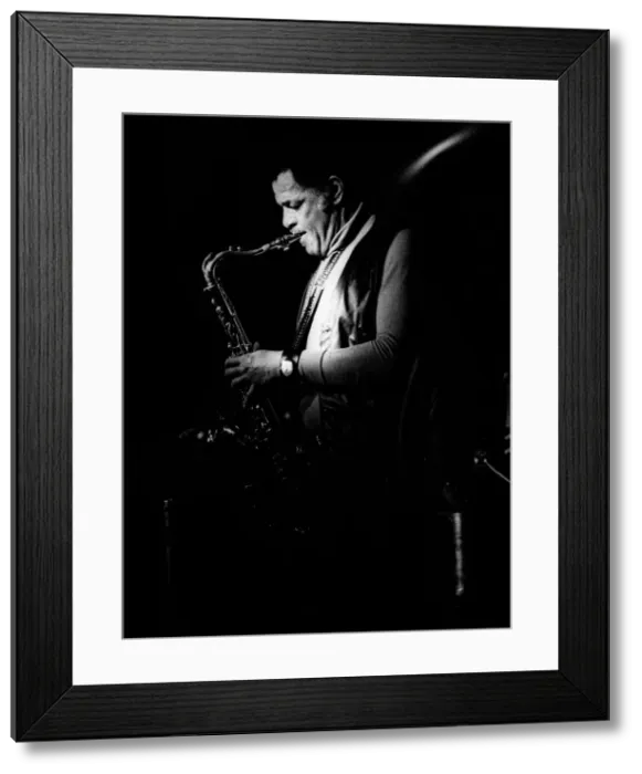 Framed Print : Dexter Gordon, Ronnie Scotts, Soho, London, 1977. Artist: Brian O Connor Framed Print : Dexter Gordon, Ronnie Scotts, Soho, London, 1977. Artist: Brian O Connor