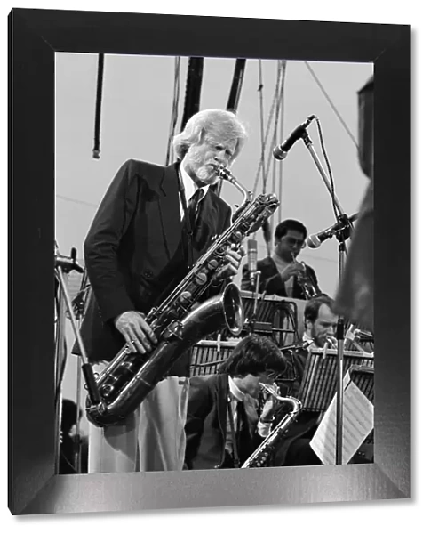 Gerry Mulligan, Capital Jazz Festival, Knebworth Park, Stevenage, 1982. Artist: Brian O Connor