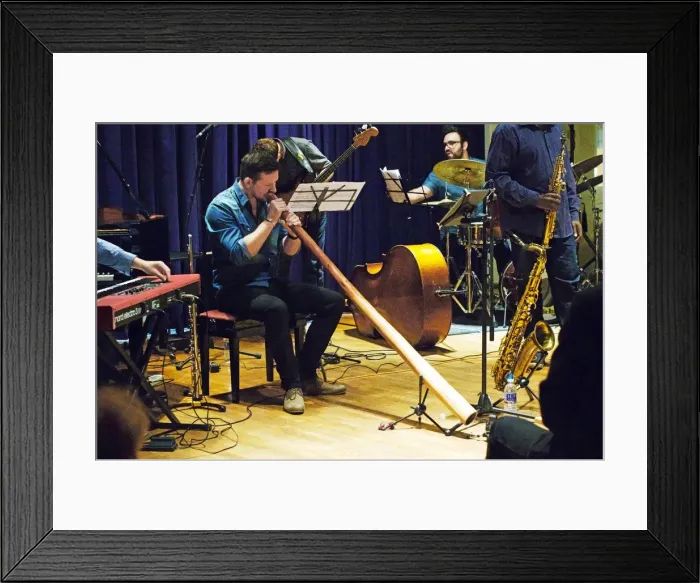 Framed Print : Paul Booth, Watermill Jazz Club, Dorking, Surrey, September 2015. Artist: Brian O Connor Framed Print : Paul Booth, Watermill Jazz Club, Dorking, Surrey, September 2015. Artist: Brian O Connor