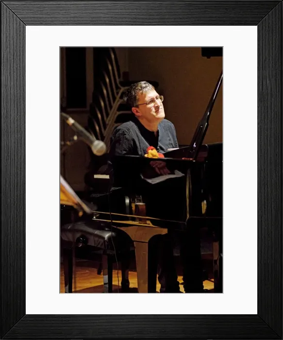 Framed Print : John Law, Watermill Jazz Club, Dorking, Surrey, October 2015. Artist: Brian O Connor Framed Print : John Law, Watermill Jazz Club, Dorking, Surrey, October 2015. Artist: Brian O Connor