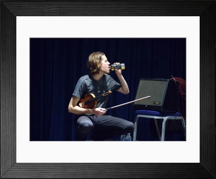 Framed Print : Thomas Gould, Watermill Jaz Club, Dorking, Surrey, August 2015. Artist: Brian O Connor Framed Print : Thomas Gould, Watermill Jaz Club, Dorking, Surrey, August 2015. Artist: Brian O Connor
