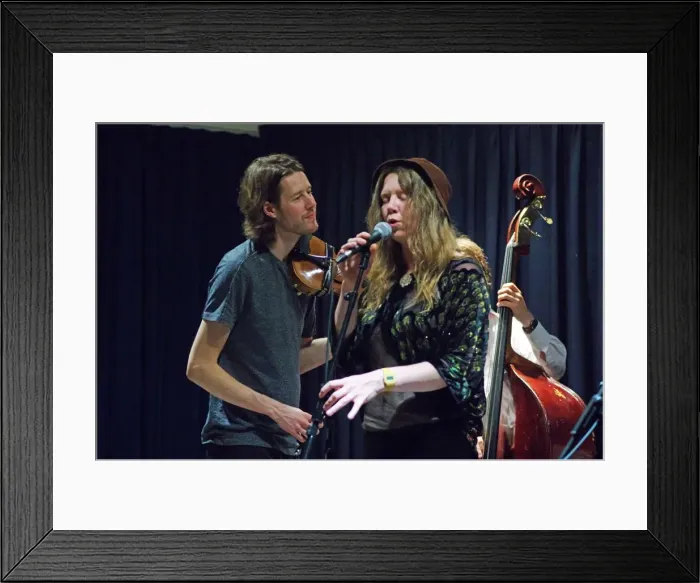 Framed Print : Thomas Gould and Louisa Jones, Watermill Jazz Club, Dorking, Surrey, August 2015 Framed Print : Thomas Gould and Louisa Jones, Watermill Jazz Club, Dorking, Surrey, August 2015