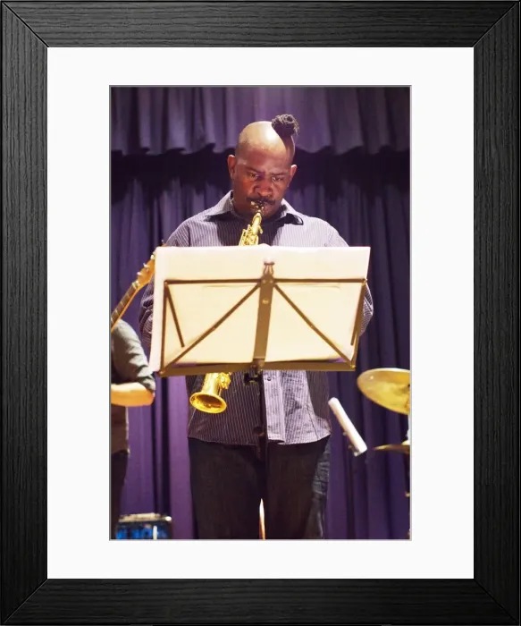 Framed Print : Jason Yarde, Watermill Jazz Club, Dorking, Surrey, September, 2015. Artist: Brian O Connor Framed Print : Jason Yarde, Watermill Jazz Club, Dorking, Surrey, September, 2015. Artist: Brian O Connor
