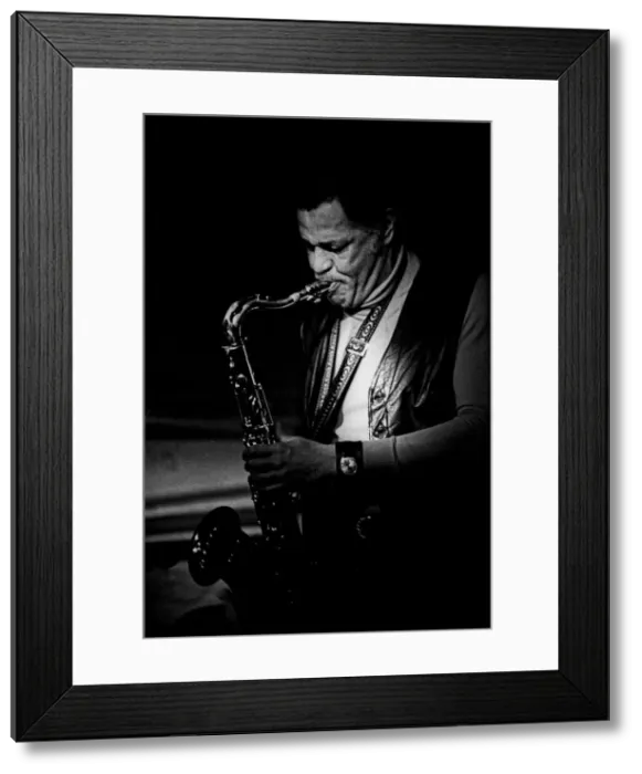 Framed Print : Dexter Gordon, Ronnie Scotts, Soho, London, 1977. Artist: Brian O Connor Framed Print : Dexter Gordon, Ronnie Scotts, Soho, London, 1977. Artist: Brian O Connor