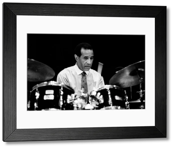 Framed Print : Max Roach, Royal Festival Hall, London, 1989. Artist: Brian O Connor Framed Print : Max Roach, Royal Festival Hall, London, 1989. Artist: Brian O Connor