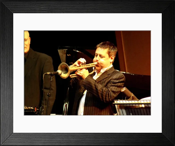 Framed Print : Guy Barker, English jazz trumpeter and composer, Brecon, August 2009. Artist: Brian O Connor Framed Print : Guy Barker, English jazz trumpeter and composer, Brecon, August 2009. Artist: Brian O Connor