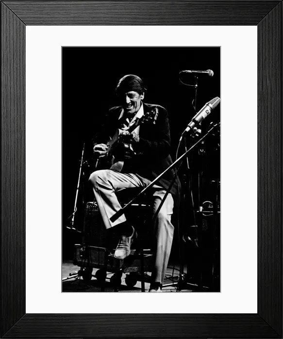 Framed Print : Tal Farlow, Capital Jazz Festival, Knebworth, Herts, July 82. Artist: Brian O Connor Framed Print : Tal Farlow, Capital Jazz Festival, Knebworth, Herts, July 82. Artist: Brian O Connor