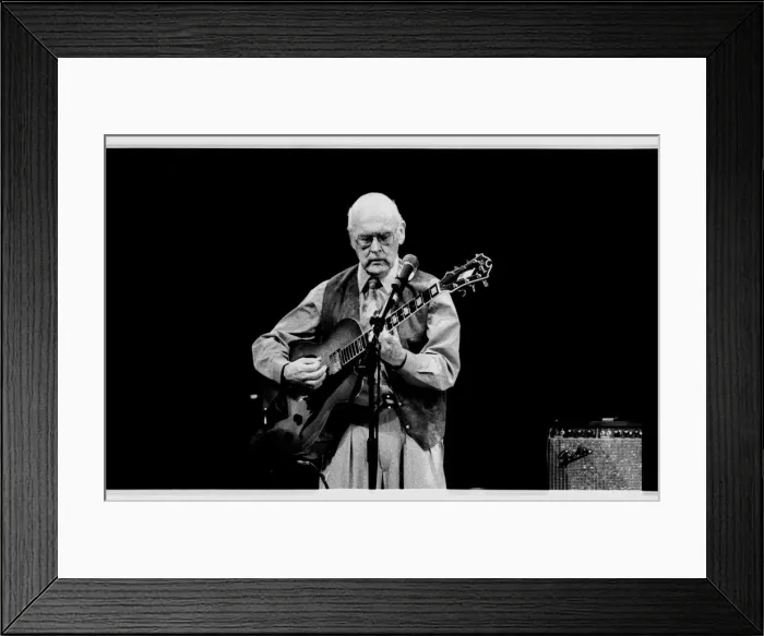 Framed Print : Jim Hall, Brecon Jazz Festival, Powys, Wales, August 2000. Artist: Brian O Connor Framed Print : Jim Hall, Brecon Jazz Festival, Powys, Wales, August 2000. Artist: Brian O Connor