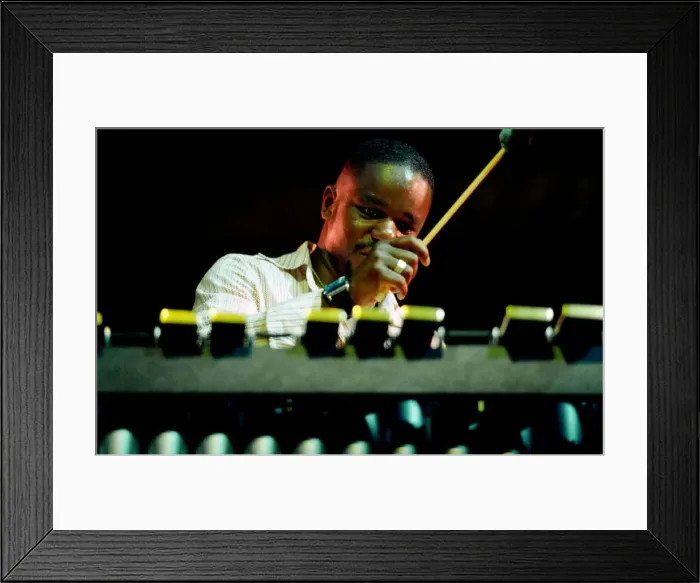 Framed Print : Stefon Harris, Brecon Jazz Festival, August 2004. Artist: Brian O Connor Framed Print : Stefon Harris, Brecon Jazz Festival, August 2004. Artist: Brian O Connor
