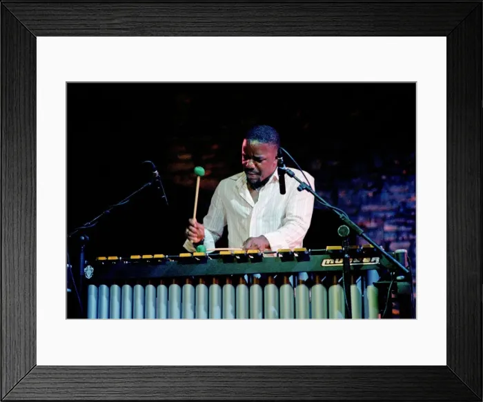 Framed Print : Stefon Harris, Brecon Jazz Festival, August 2004. Artist: Brian O Connor Framed Print : Stefon Harris, Brecon Jazz Festival, August 2004. Artist: Brian O Connor