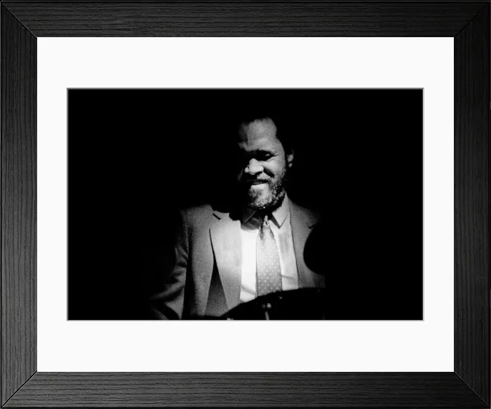 Framed Print : Billy Higgins, Ronnie Scotts, Soho, London, March 1989. Artist: Brian O Connor Framed Print : Billy Higgins, Ronnie Scotts, Soho, London, March 1989. Artist: Brian O Connor