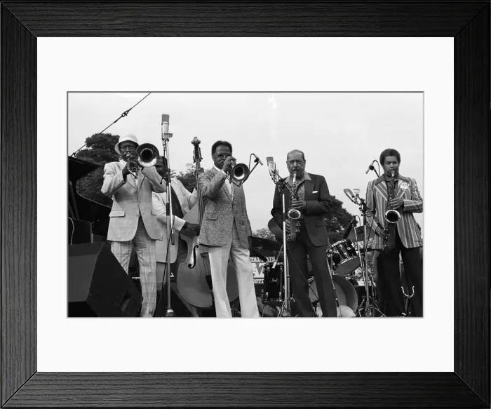 Framed Print : Al Grey, Terry Clark Frank Foster, Capital Jazz Festival, Knebworth, Herts, July 1982 Framed Print : Al Grey, Terry Clark Frank Foster, Capital Jazz Festival, Knebworth, Herts, July 1982