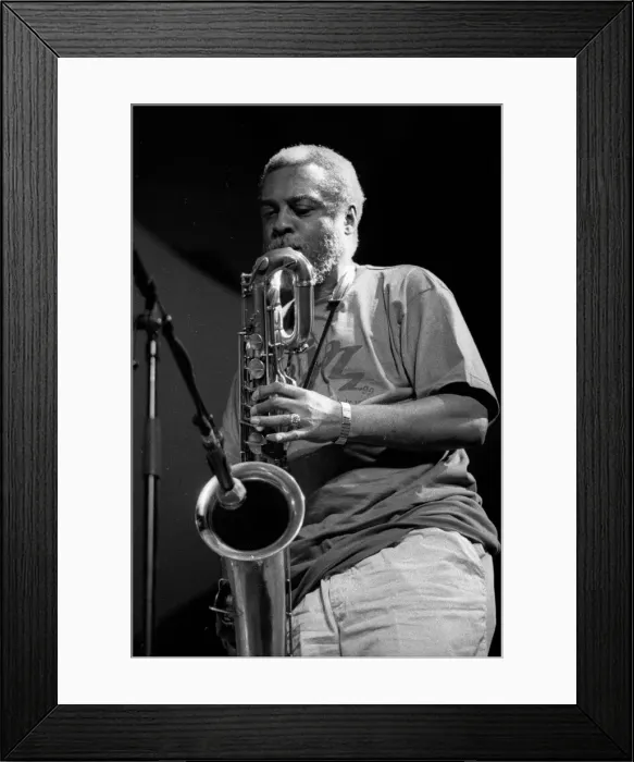 Framed Print : Hamiet Bluiett, Brecon Jazz Festival, Powys, Wales, August 1999. Artist: Brian O Connor Framed Print : Hamiet Bluiett, Brecon Jazz Festival, Powys, Wales, August 1999. Artist: Brian O Connor