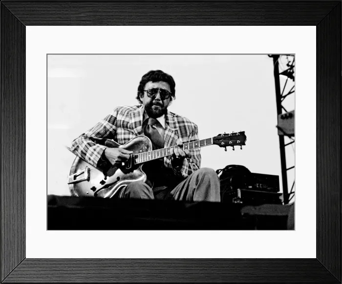 Framed Print : Barney Kessel, Capital Jazz Festival, Knebworth, Herts, July 1982. Artist: Brian O Connor Framed Print : Barney Kessel, Capital Jazz Festival, Knebworth, Herts, July 1982. Artist: Brian O Connor