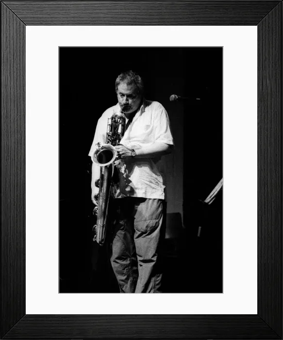 Framed Print : Ronnie Cuber, Brecon Jazz Festival, Brecon, Powys, Wales, 2003. Artist: Brian O Connor Framed Print : Ronnie Cuber, Brecon Jazz Festival, Brecon, Powys, Wales, 2003. Artist: Brian O Connor