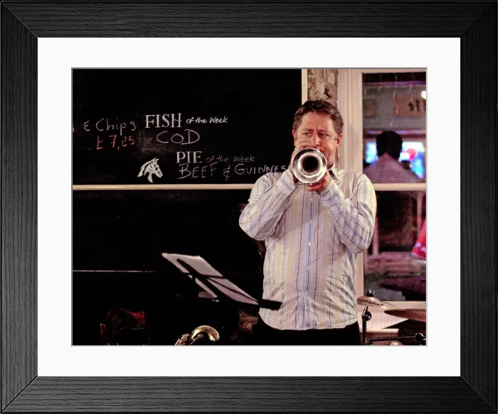Framed Print : Gabriel Garrick, Epsom Jazz Club, The White Horse, Epsom, Surrey, April 2008. Artist Framed Print : Gabriel Garrick, Epsom Jazz Club, The White Horse, Epsom, Surrey, April 2008. Artist