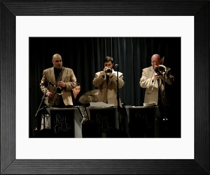 Framed Print : George Hogg, Olly Wilby and Andy Rogers, Watermill Jazz Club, Dorking, Jan 2016. Artist Framed Print : George Hogg, Olly Wilby and Andy Rogers, Watermill Jazz Club, Dorking, Jan 2016. Artist