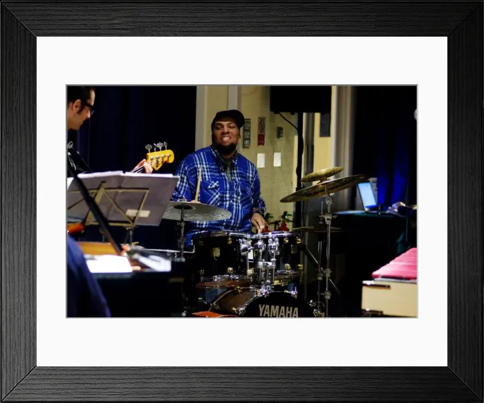Framed Print : Terreon Gully, Watermill Jazz Club, Dorking, Surrey, Jan 2016. Artist: Brian O Connor Framed Print : Terreon Gully, Watermill Jazz Club, Dorking, Surrey, Jan 2016. Artist: Brian O Connor