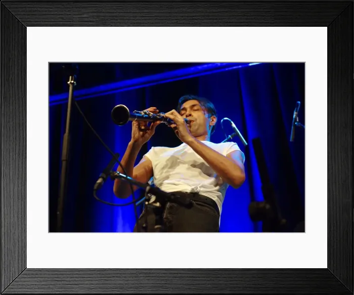 Framed Print : Arun Ghosh, Ropetackle Arts Centre, Shoreham, West Sussex, Jan 2016. Artist: Brian O Connor Framed Print : Arun Ghosh, Ropetackle Arts Centre, Shoreham, West Sussex, Jan 2016. Artist: Brian O Connor
