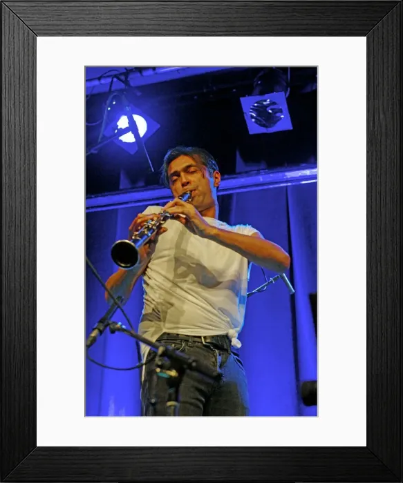 Framed Print : Arun Ghosh, Ropetackle Arts Centre, Shoreham, West Sussex, Jan 2016. Artist: Brian O Connor Framed Print : Arun Ghosh, Ropetackle Arts Centre, Shoreham, West Sussex, Jan 2016. Artist: Brian O Connor
