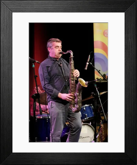 Framed Print : Mark Lockheart, Ropetackle Arts Centre, Shoreham, West Sussex, Jan 2016. Artist: Brian O Connor Framed Print : Mark Lockheart, Ropetackle Arts Centre, Shoreham, West Sussex, Jan 2016. Artist: Brian O Connor