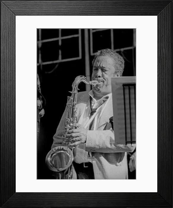 Framed Print : Johnny Griffin, Pendley Jazz Fest. UK, July 1985. Artist: Brian O Connor Framed Print : Johnny Griffin, Pendley Jazz Fest. UK, July 1985. Artist: Brian O Connor