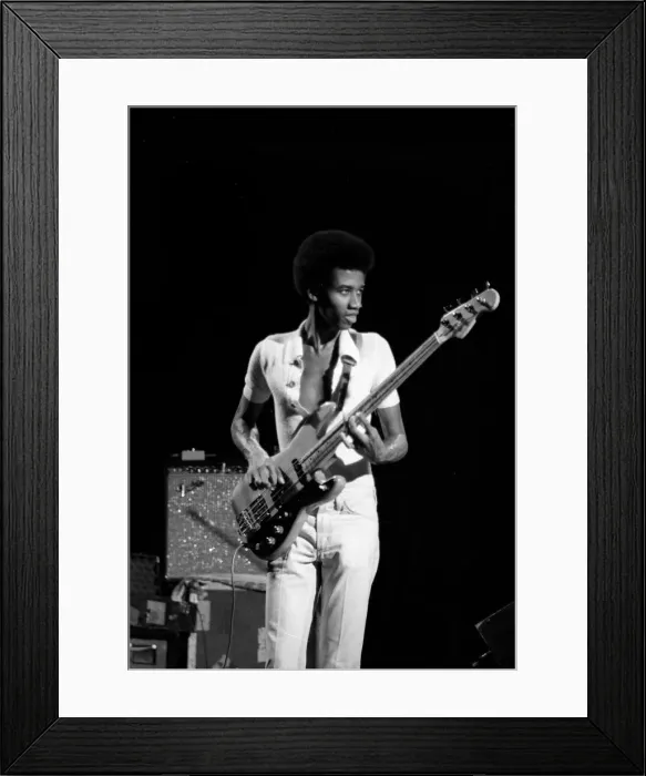 Framed Print : Alphonso Johnson, London, 1976. Artist: Brian O Connor Framed Print : Alphonso Johnson, London, 1976. Artist: Brian O Connor