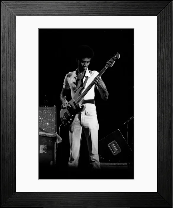 Framed Print : Alphonso Johnson, London, 1976. Artist: Brian O Connor Framed Print : Alphonso Johnson, London, 1976. Artist: Brian O Connor