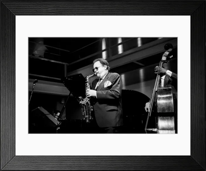 Framed Print : Jackie McLean, Jazz Cafe, London, April 1991. Artist: Brian O Connor Framed Print : Jackie McLean, Jazz Cafe, London, April 1991. Artist: Brian O Connor