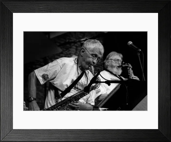 Framed Print : Bill Perkins and Bud Shank, Brecon Jazz Festival, Brecon, Powys, Wales, August 2000 Framed Print : Bill Perkins and Bud Shank, Brecon Jazz Festival, Brecon, Powys, Wales, August 2000