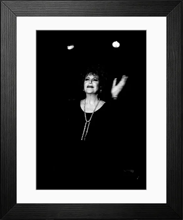 Framed Print : Annie Ross, Pizza On The Park, London, June 1993. Artist: Brian O Connor Framed Print : Annie Ross, Pizza On The Park, London, June 1993. Artist: Brian O Connor