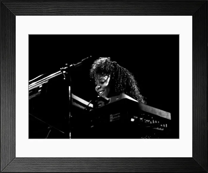 Framed Print : Patrice Rushen, JVC Capital Jazz Festival, Royal Festival Hall, London, July 1988 Framed Print : Patrice Rushen, JVC Capital Jazz Festival, Royal Festival Hall, London, July 1988