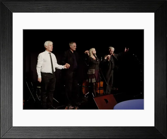 Framed Print : Herbie Flowers, Mike Hatchard, Shane Hill and Tina May, Hawth, Crawley, West Sussex, Nov 2015 Framed Print : Herbie Flowers, Mike Hatchard, Shane Hill and Tina May, Hawth, Crawley, West Sussex, Nov 2015