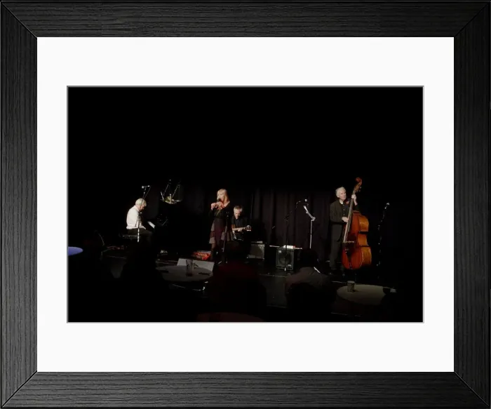 Framed Print : Herbie Flowers, Mike Hatchard, Shane Hill and Tina May, Hawth, Crawley, West Sussex, Nov 2015 Framed Print : Herbie Flowers, Mike Hatchard, Shane Hill and Tina May, Hawth, Crawley, West Sussex, Nov 2015