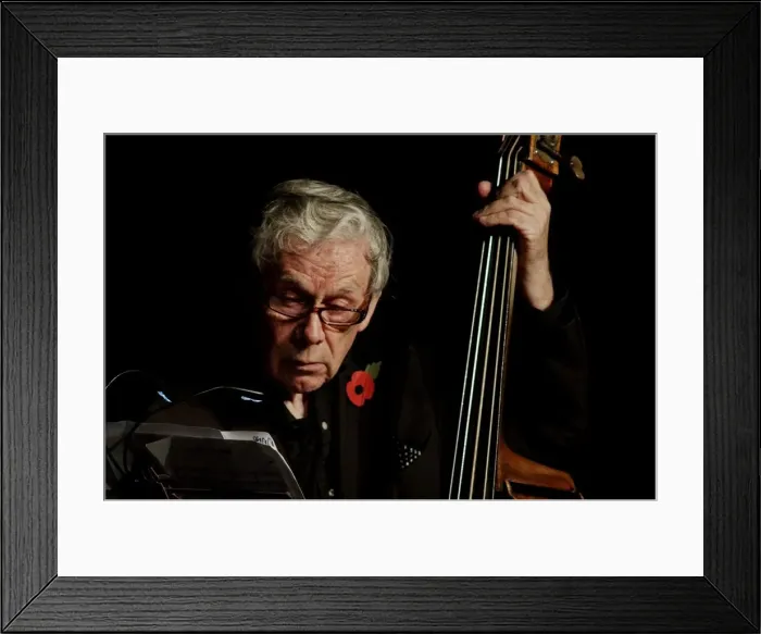 Framed Print : Herbie Flowers, Hawth, Crawley, West Sussex, Nov 2015. Artist: Brian O Connor Framed Print : Herbie Flowers, Hawth, Crawley, West Sussex, Nov 2015. Artist: Brian O Connor