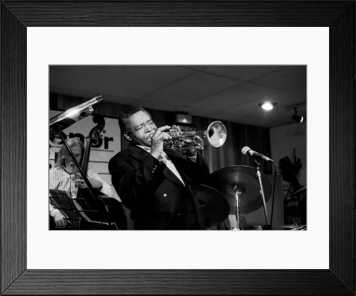 Framed Print : Benny Bailey and Peter Ind, Tenor Clef, Hoxton Square, London, November 1991. Artist Framed Print : Benny Bailey and Peter Ind, Tenor Clef, Hoxton Square, London, November 1991. Artist