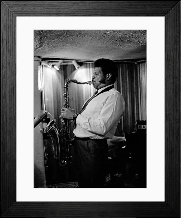 Framed Print : George Coleman, Bass Clef, Hoxton Square, London, August 1987. Artist: Brian O Connor Framed Print : George Coleman, Bass Clef, Hoxton Square, London, August 1987. Artist: Brian O Connor