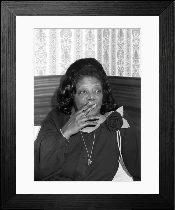 Framed Print : Mary Lou Williams, President Hotel, London, 1978. Artist: Brian O Connor Framed Print : Mary Lou Williams, President Hotel, London, 1978. Artist: Brian O Connor