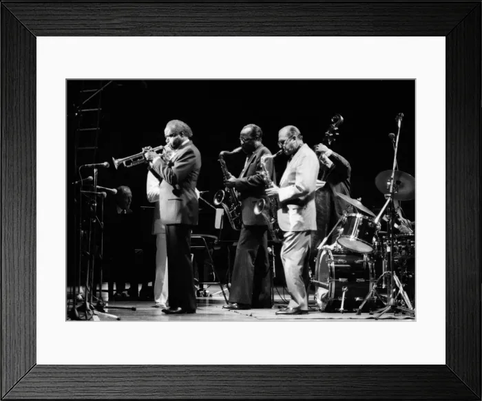 Framed Print : Harry Edison Sweets, Buddy Tate, Al Cohn, Capital Jazz Festival, London, June 1985 Framed Print : Harry Edison Sweets, Buddy Tate, Al Cohn, Capital Jazz Festival, London, June 1985