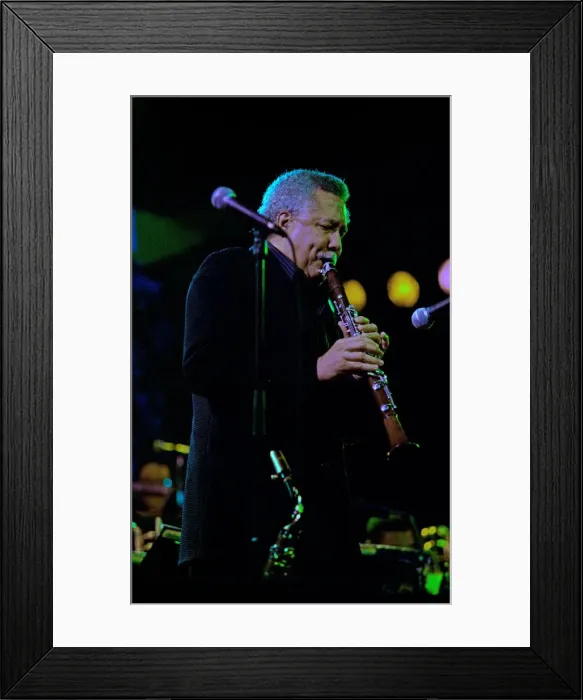 Framed Print : Paquito D Rivera, Brecon Jazz Festival, Brecon, Wales, 12 August, 2005. Artist: Brian O Connor Framed Print : Paquito D Rivera, Brecon Jazz Festival, Brecon, Wales, 12 August, 2005. Artist: Brian O Connor