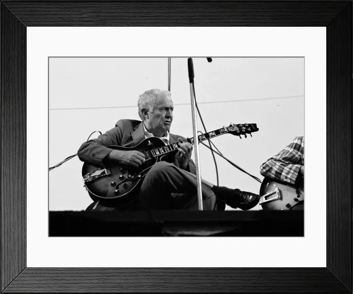 Framed Print : Herb Ellis, Knebworth Jazz Festival, Herts, July 1982. Artist: Brian O Connor Framed Print : Herb Ellis, Knebworth Jazz Festival, Herts, July 1982. Artist: Brian O Connor