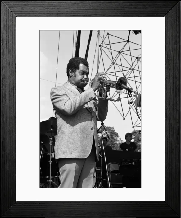 Framed Print : Art Farmer, Capital Jazz festival, Knebworth, July, 1982. Artist: Brian O Connor Framed Print : Art Farmer, Capital Jazz festival, Knebworth, July, 1982. Artist: Brian O Connor