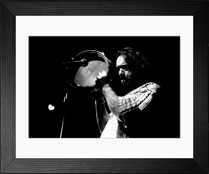 Framed Print : Airto Moreira, Ronnie Scotts, Soho, London, January, 1995. Artist: Brian O Connor Framed Print : Airto Moreira, Ronnie Scotts, Soho, London, January, 1995. Artist: Brian O Connor